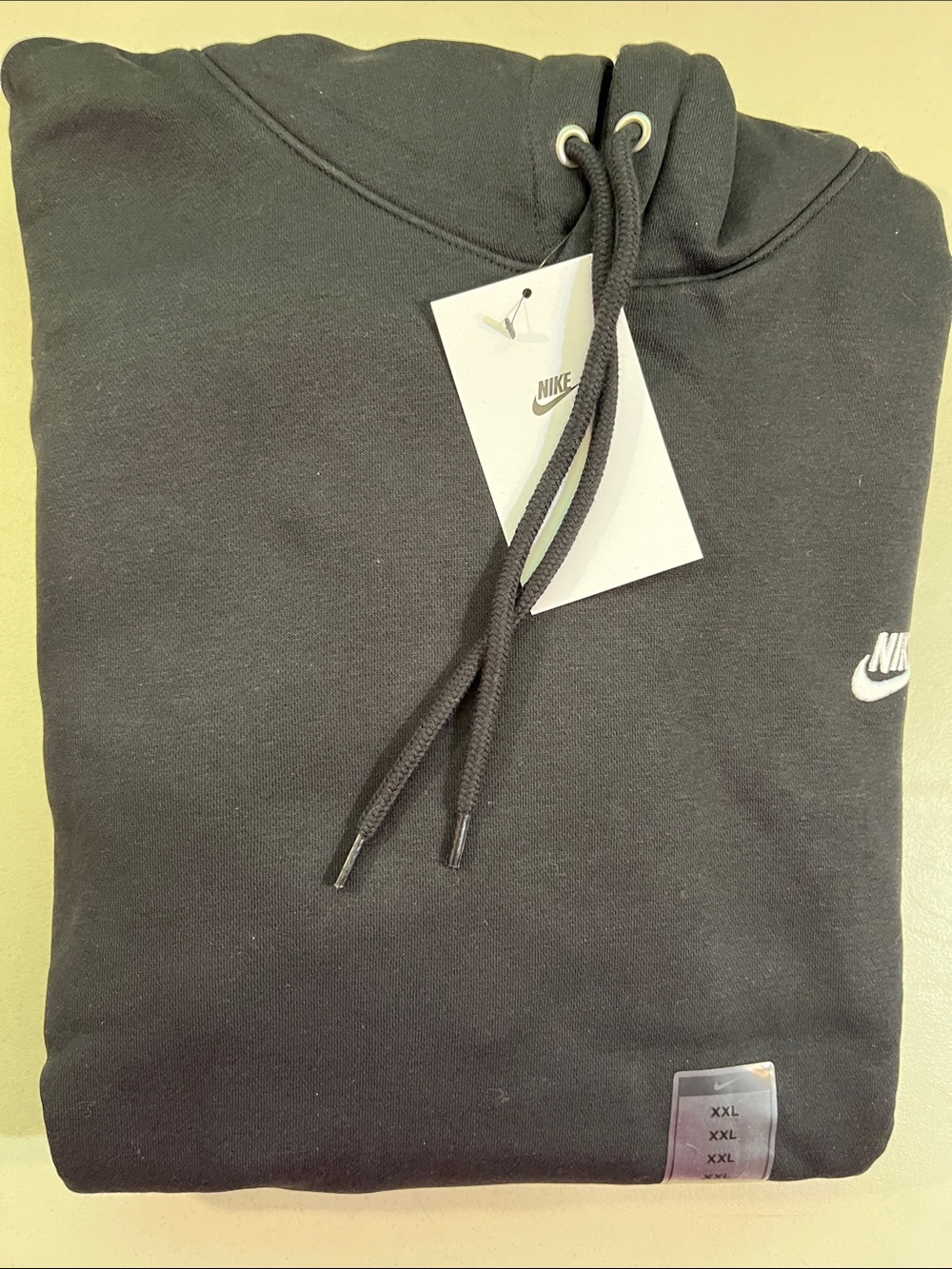 Nike Black Hoodie with White Swoosh Logo - Picture 4 of 4